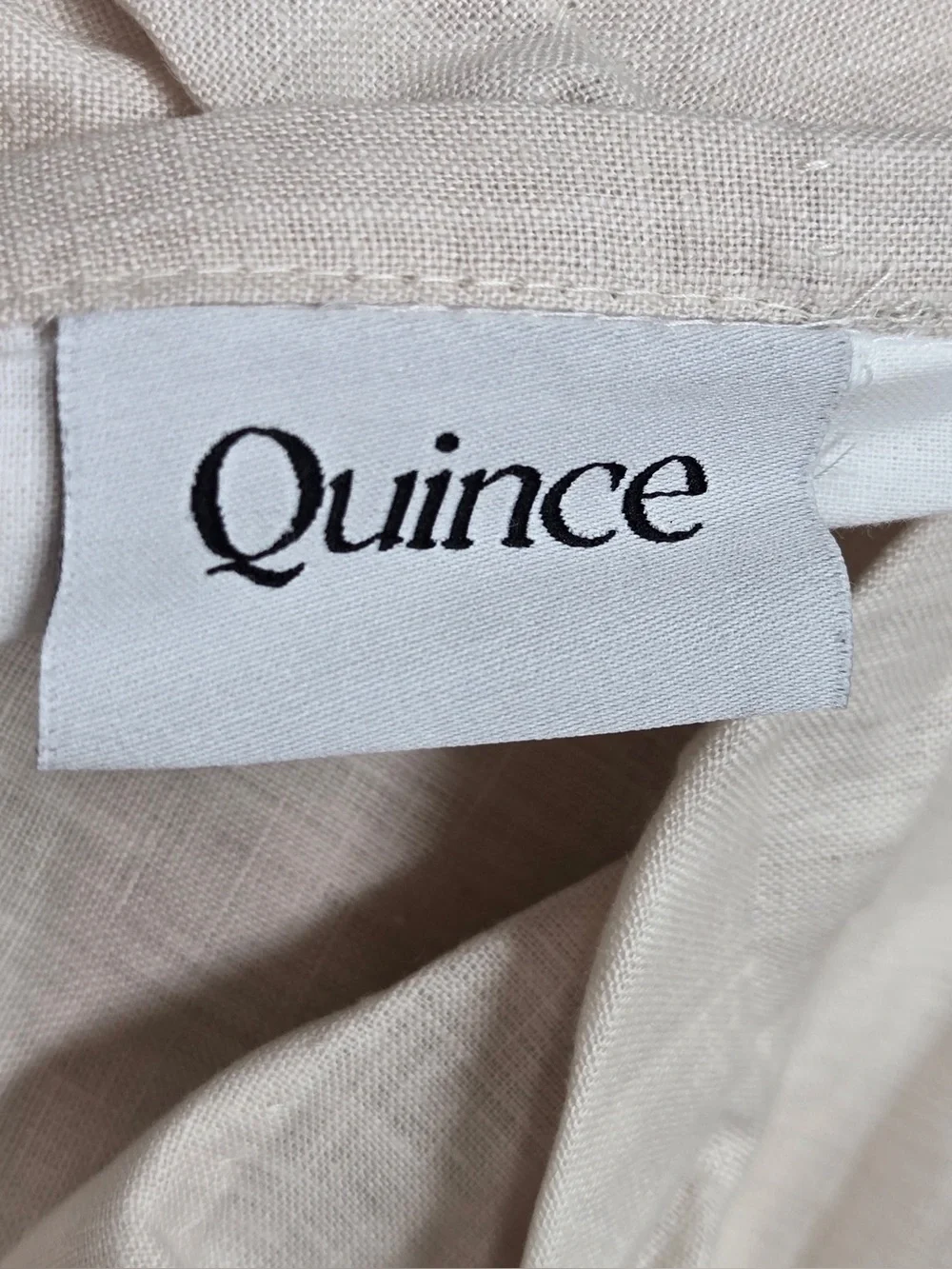 NWT QUINCE Set Of 2 48x108 European Linen Curtains Sand 0786